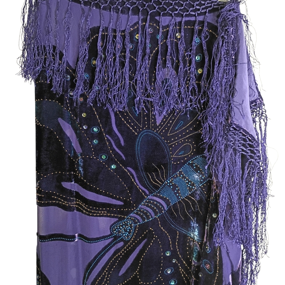 Chico's -Elegant Purple silk blend Scarf